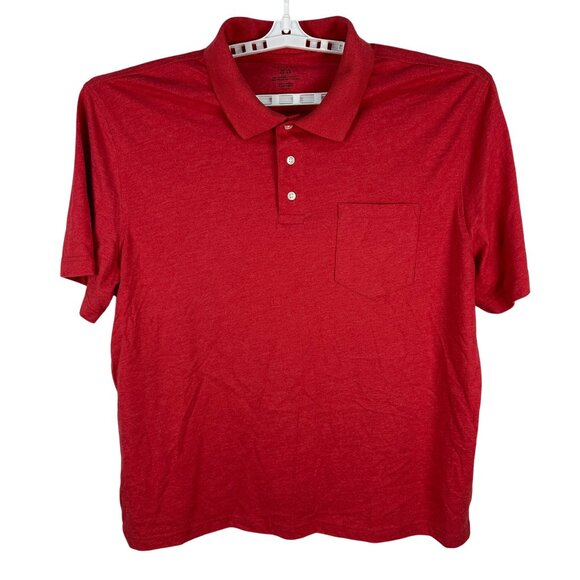 George Mens Red Polo Shirt Size XL 46-48 Cotton/Polyester Blend - Picture 1 of 5